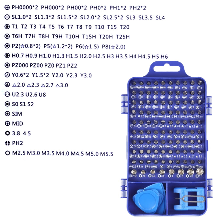 115 in 1 Metal Handle Screwdriver Repair Tool Kit, Metal Handle