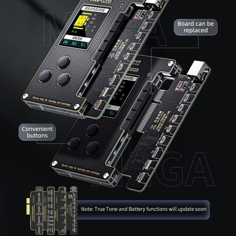 MEGA-IDEA Clone DZ03 Attivazione della batteria e programmatore a matrice di punti Face ID per iPhone 8-14 Pro Max, spina: USA, SPT0648A, SPT0648B