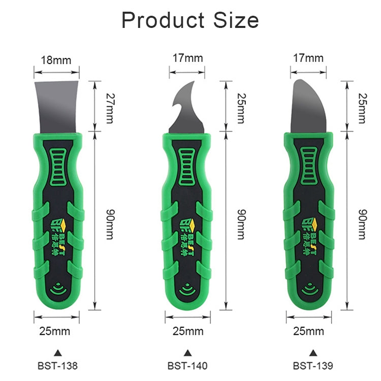 BEST BST-138/139/140 3 in 1 Cell Phone Disassembly Stainless Steel Cleaning Kit, BEST BST-138 / 139 / 140