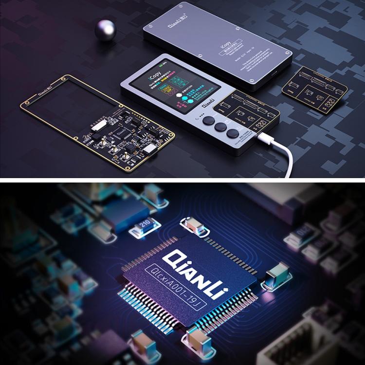 Per iPhone 6 - 14 Pro Max 3 in 1 Qianli iCopy Plus 2.2 Set programmatore rilevamento riparazione, spina: EU, 3 in 1, Plug: US, 3 in 1, Plug: EU