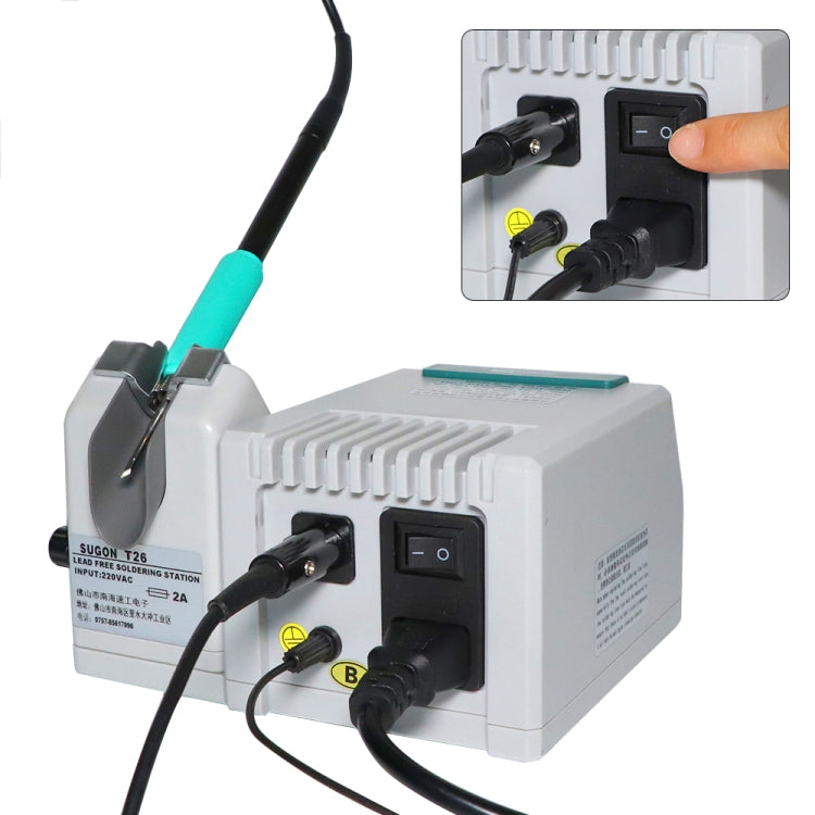 Stazione di saldatura SUGON T26 Kit saldatore elettrico a riscaldamento rapido 2S senza piombo, spina americana, SUGON T26 Kit, US Plug