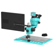 Microscopio trinoculare elettronico RF4 RF7050TVD2-4KC1-M156 7-50X con monitor 4K da 15,6 pollici e telecamera 4K., RF7050TVD2-4KC1-M156