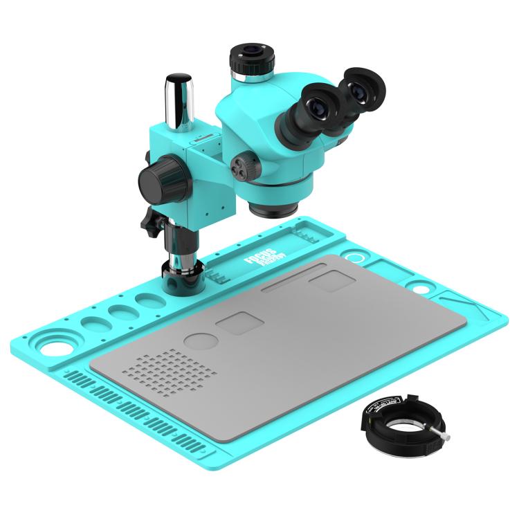 Microscopio stereoscopico trinoculare RF4 RF7050TVD2 con zoom sincrono 7-50X e base grande in lega di alluminio., RF7050TVD2