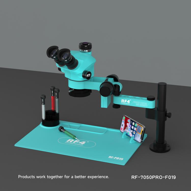 Microscopio telescopico universale RF4 RF7050PRO-FO19 con sollevamento e rotazione a 360 gradi e cuscinetto in silicone., RF7050PRO-FO19