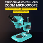 Microscopio trinoculare RF4 RF-7050TV con zoom continuo 7X-50X e messa a fuoco sincrona, ideale per la riparazione di telefoni cellulari., RF-7050TV