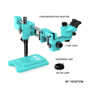 Microscopio industriale stereoscopico binoculare ad alta definizione RF4 RF-7050TVW con zoom continuo e zoom continuo., RF-7050TVW