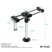 Supporto universale a doppio braccio regolabile con rotazione a 360° per microscopio RF4 RF-FO22, RF-FO22