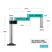 Supporto per microscopio RF4 RF-FO26 con braccio oscillante regolabile e rotazione a 360 gradi., RF-FO26