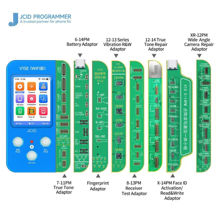 JC V1SE Testing Repair True Tone Board Adapter for iPhone 12-14 Pro Max, True Tone Board For iPhone 12 Series / 13 / 13 mini / 14 / 14 Plus / 15 / 15 Plus