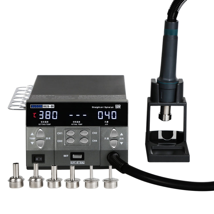 Pistola ad aria calda diritta e a spirale SUGON 8620-DX 1200W, presa AU, SUGON 8620-DX, AU Plug, SUGON 8620-DX, EU Plug, SUGON 8620-DX, US Plug