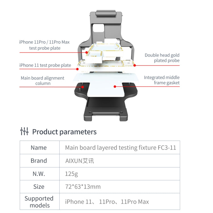 Aixun FC3-11 Motherboard Layer Test Device for iPhone 11/11 Pro/11Pro Max, Aixun FC3-11