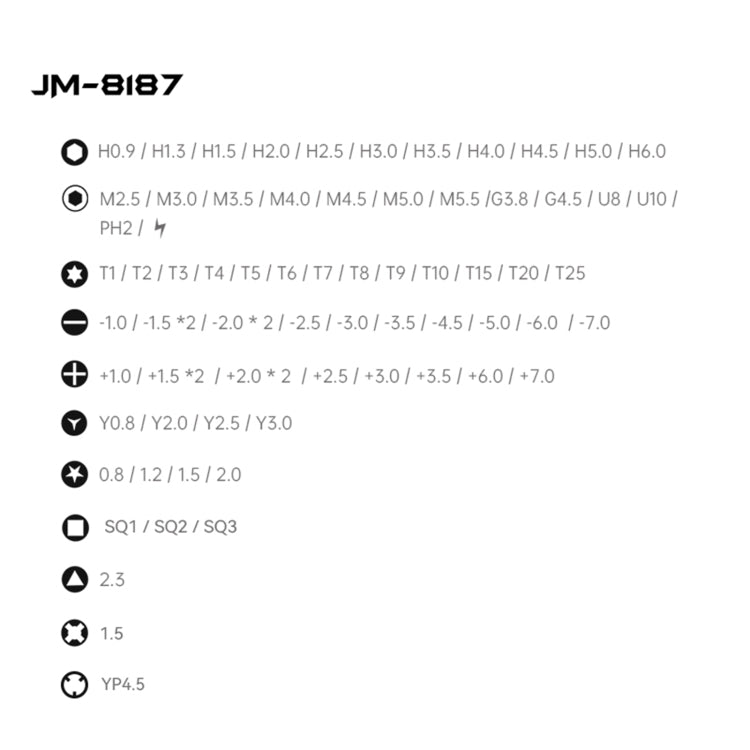 JAKEMY JM-8187 83 in 1 Magnetic Screwdriver Set, JM-8187 83 in 1