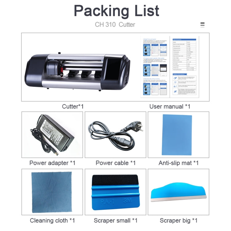 Macchina da taglio per proteggi schermo per telefono cellulare CH310, presa americana, CH310 US Plug, CH310 UK Plug, CH310 EU Plug, CH310 AU Plug