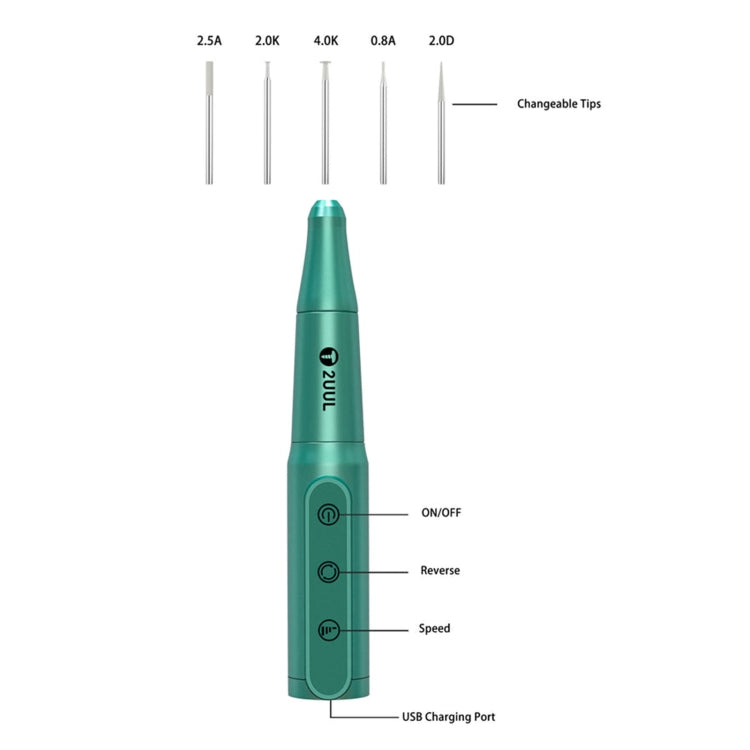 2UUL DA81 Rechargeable Polish Drill Pen for Phone Repair, DA81 Drill Pen