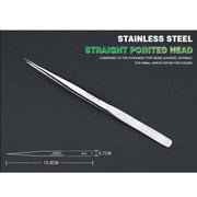 BAKU BA-i6-SS-sa Stainless Steel Straight Tweezers, BAKU BA-i6-SS-sa(Straight)
