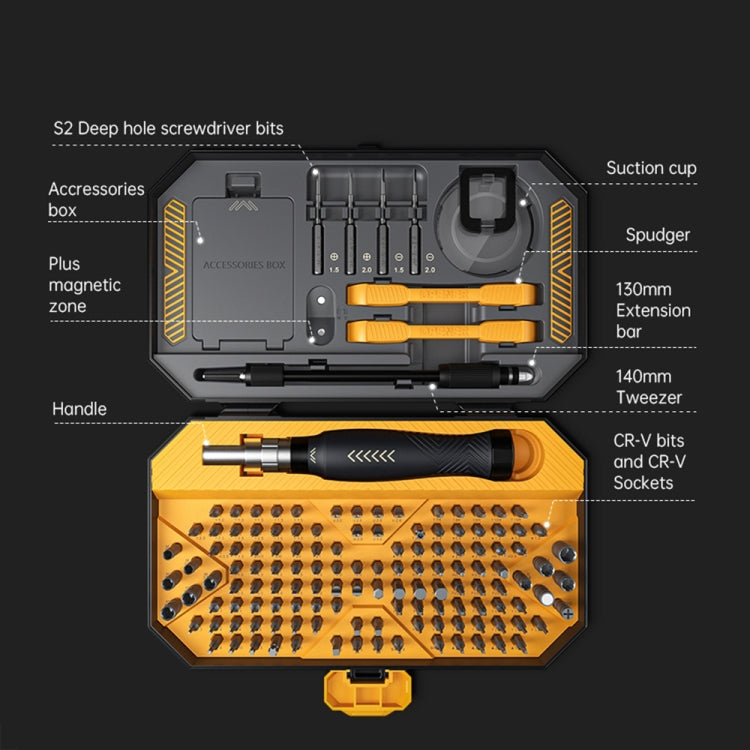 JAKEMY JM-8183 145 in 1 Multi-Purpose Manual Screwdriver Set, JM-8183