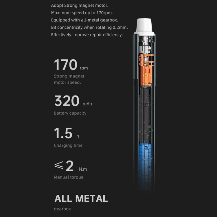 JAKEMY JM-Y05 8 in 1 Type-C Dual Power High Precision Electric Screwdriver Fast Charging, JM- Y05