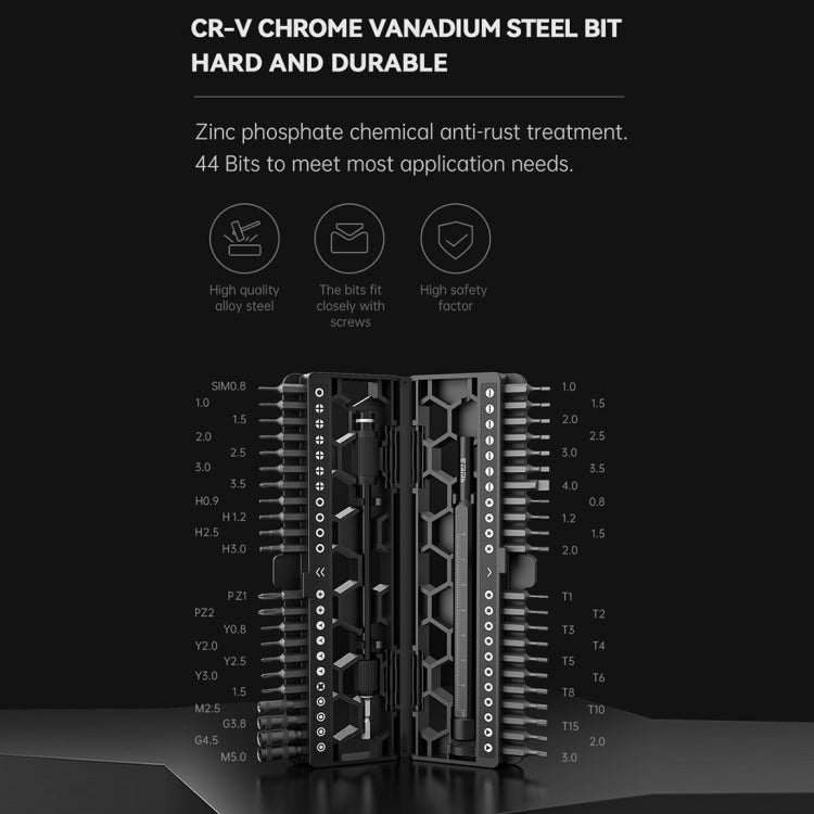 JAKEMY JM-8180 47 in 1 CR-V Precision Magnetic Screwdriver Set, JM-8180 (Black), JM-8180 (White)