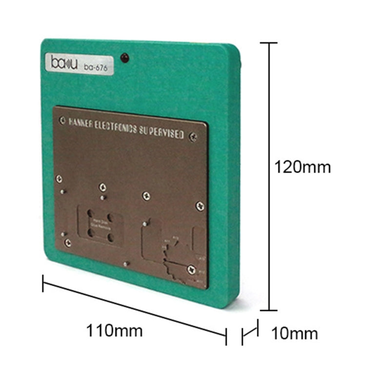 BAKU BA-676 Multifunctional PCB IC Glue 110V-120V Remove Thermostatic Heating Platform for iPhone X / XS / XS Max / 11 / 11 Pro / 11 Pro Max, CN Plug, CN Plug