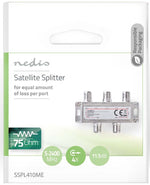 Splitter Satellitare 5-2400 MHz 11.5 dB IN:1/ OUT: 4  75 Ohm SSPL410ME 5412810298372 ND7040
