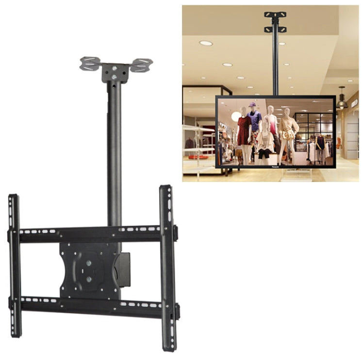 Staffa a doppio uso per montaggio a parete a soffitto per TV a schermo singolo regolabile in altezza e angolazione universale da 32-65 pollici, portata retrattile: 0,5-3 m, 32-65 inch