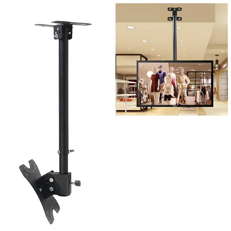 Staffa a doppio uso per montaggio a parete a soffitto per TV a schermo singolo regolabile in altezza e angolazione universale da 14-42 pollici, portata retrattile: 0,5-1 m, 14-42 inch