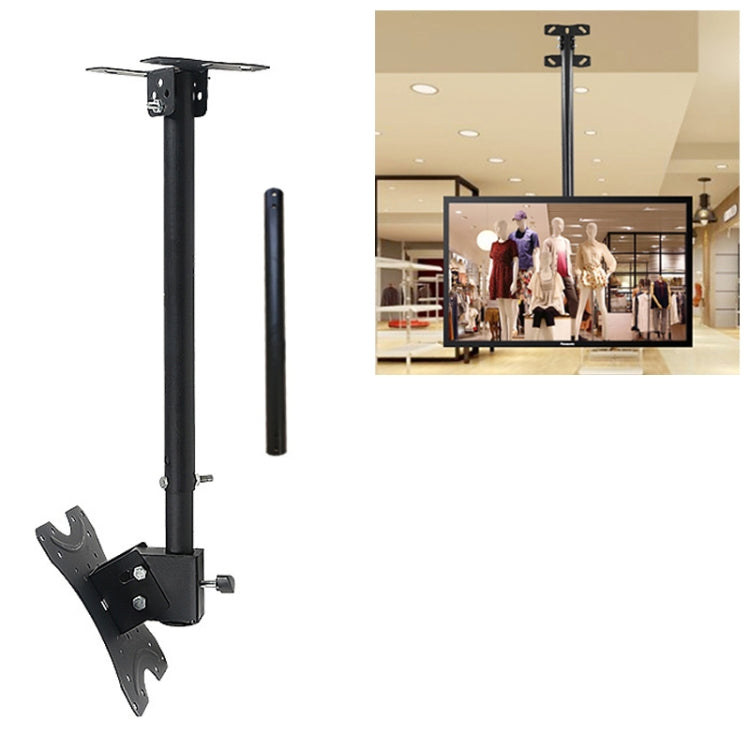 Staffa a doppio uso per montaggio a parete a soffitto per TV a schermo singolo regolabile in altezza e angolazione universale da 14-42 pollici, portata retrattile: 0,5-2 m, 14-42 inch