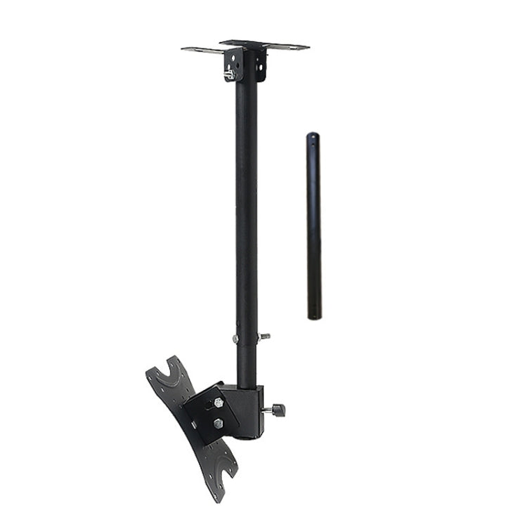 Staffa a doppio uso per montaggio a parete a soffitto per TV a schermo singolo regolabile in altezza e angolazione universale da 14-42 pollici, portata retrattile: 0,5-2 m, 14-42 inch