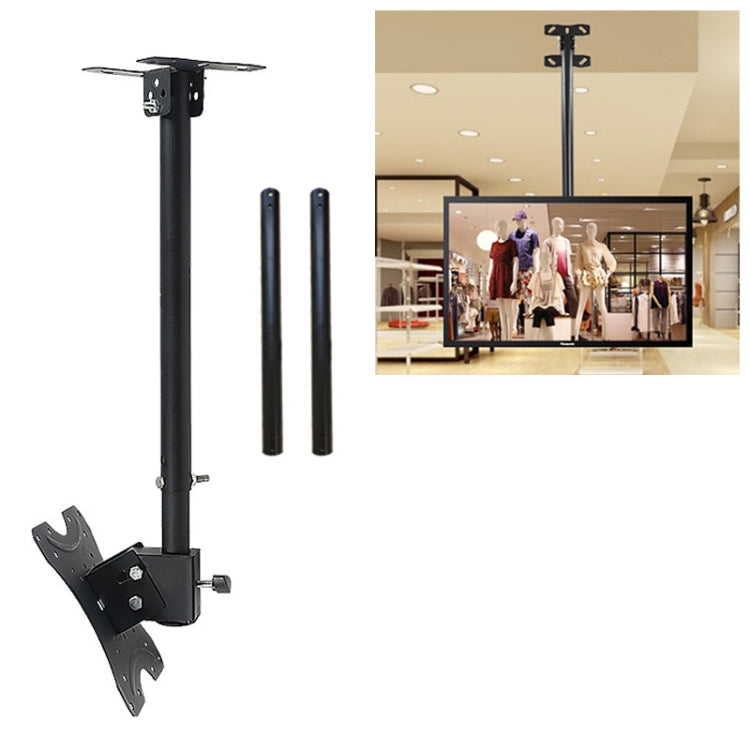 Staffa a doppio uso per montaggio a parete a soffitto per TV a schermo singolo regolabile in altezza e angolazione universale da 14-42 pollici, portata retrattile: 0,5-3 m, 14-42 inch