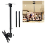 Staffa a doppio uso per montaggio a parete a soffitto per TV a schermo singolo regolabile in altezza e angolazione universale da 14-42 pollici, portata retrattile: 0,5-3 m, 14-42 inch