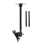 Staffa a doppio uso per montaggio a parete a soffitto per TV a schermo singolo regolabile in altezza e angolazione universale da 14-42 pollici, portata retrattile: 0,5-3 m, 14-42 inch