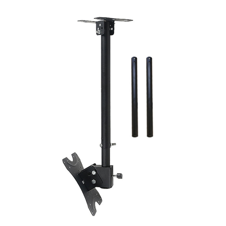 Staffa a doppio uso per montaggio a parete a soffitto per TV a schermo singolo regolabile in altezza e angolazione universale da 14-42 pollici, portata retrattile: 0,5-3 m, 14-42 inch
