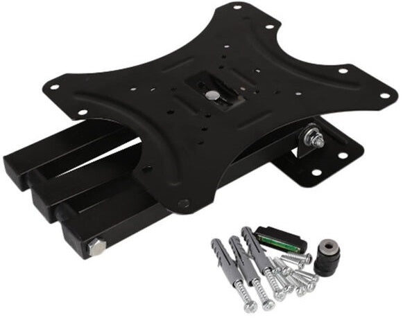Supporto a muro per TV LED LCD 14-42'' inclinabile 3 snodi nero
