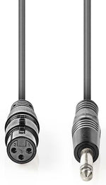 XLR Monocavo XLR 3p (F) - 6.35 mm Maschio 10.0 m Grigio Scuro COTG15120GY100 5412810295425 SX100