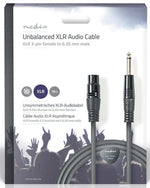 XLR Monocavo XLR 3p (F) - 6.35 mm Maschio 10.0 m Grigio Scuro COTG15120GY100 5412810295425 SX100