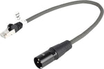 Cavo DMX Digitale  XLR 3p (M) - RJ45 30cm Grigio Scuro