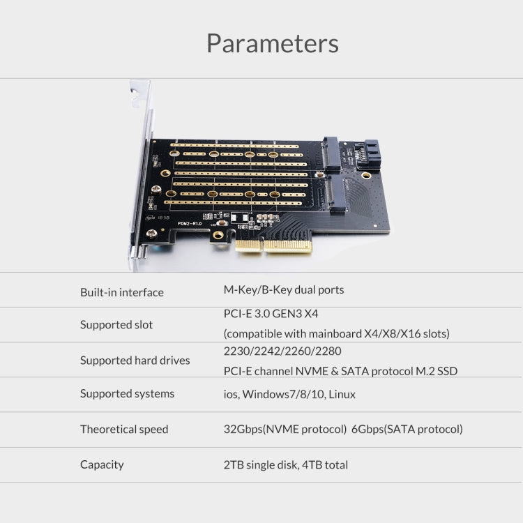 Scheda di espansione ORICO PDM2 M.2 NVME a PCI-E 3.0 X4