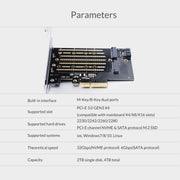 Scheda di espansione ORICO PDM2 M.2 NVME a PCI-E 3.0 X4