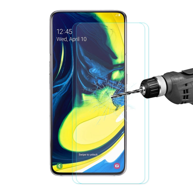 Pellicola vetro temperato Samsung Galaxy A80 2 pezzi 9H 0.26mm