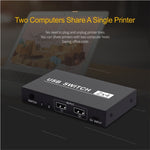 Switch USB 2x4 PC a 2 porte che condividono 4 dispositivi per stampante, tastiera, mouse, monitor, 2x4 USB Switc