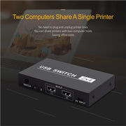 Switch USB 2x4 PC a 2 porte che condividono 4 dispositivi per stampante, tastiera, mouse, monitor, 2x4 USB Switc