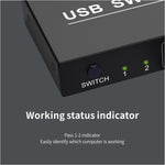 Switch USB 2x4 PC a 2 porte che condividono 4 dispositivi per stampante, tastiera, mouse, monitor, 2x4 USB Switc