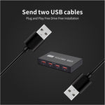 Switch USB 2x4 PC a 2 porte che condividono 4 dispositivi per stampante, tastiera, mouse, monitor, 2x4 USB Switc