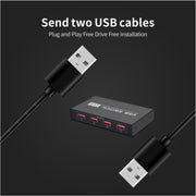 Switch USB 2x4 PC a 2 porte che condividono 4 dispositivi per stampante, tastiera, mouse, monitor, 2x4 USB Switc