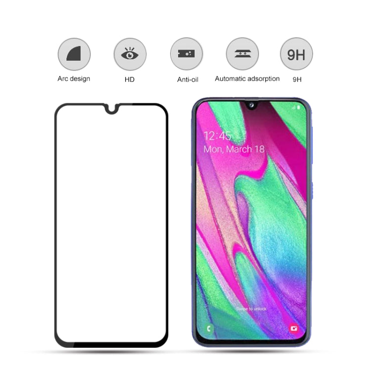 Pellicola vetro temperato 0,33 mm per Galaxy A40 nero