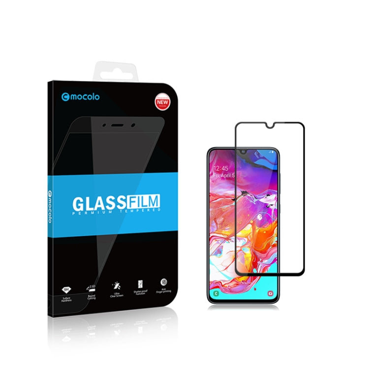 2 pezzi mocolo 0,33 mm 9H 2,5D pellicola in vetro temperato a colla piena, Galaxy A10 / M10, Galaxy A20 / A30 / A50 / M30, Galaxy A40, Galaxy A70, for Galaxy A90, Galaxy M20