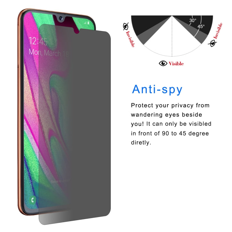 ENKAY Hat-Prince 0.26mm 9H 2.5D Pellicola in vetro temperato antiriflesso per privacy per Samsung Galaxy A40, Galaxy A40