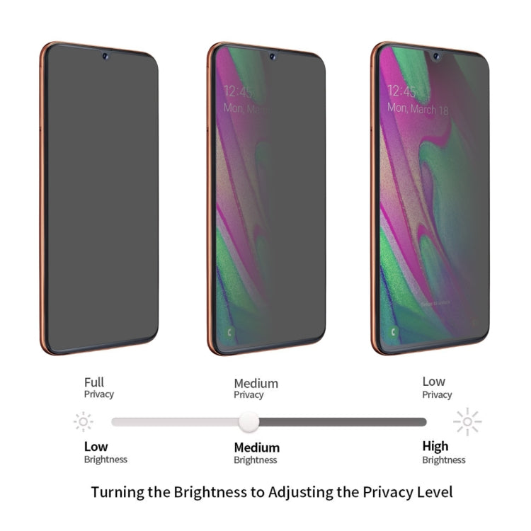 ENKAY Hat-Prince 0.26mm 9H 2.5D Pellicola in vetro temperato antiriflesso per privacy per Samsung Galaxy A40, Galaxy A40