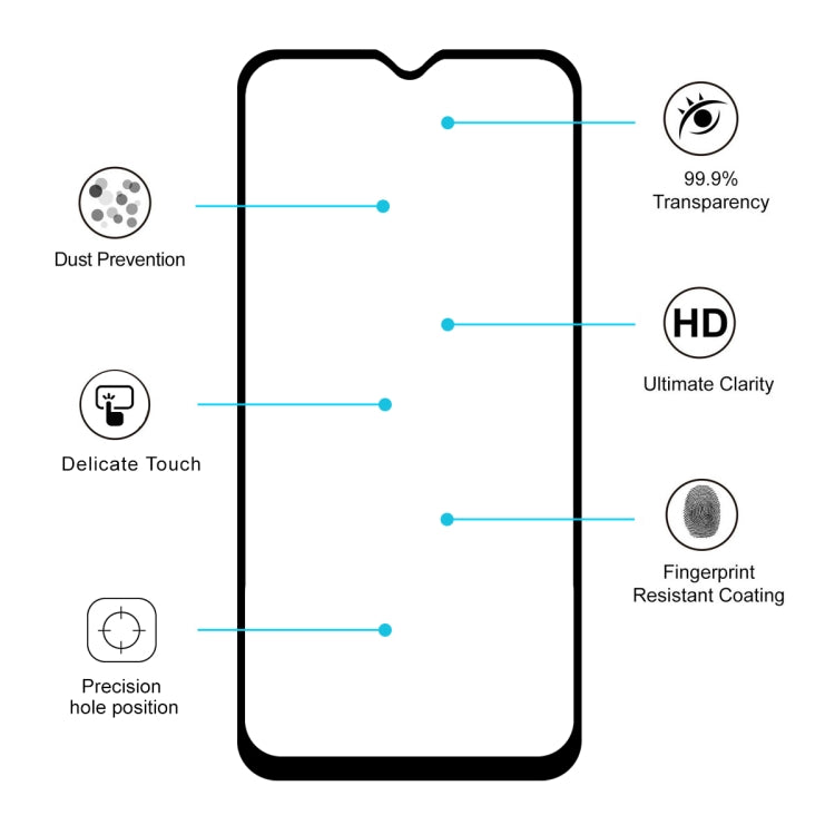 Pellicola in vetro temperato ENKAY per Galaxy A20 0,26mm 9H