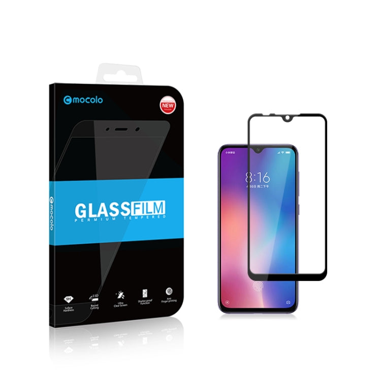 2Pcs mocolo 0.33mm 9H 2.5D Pellicola in vetro temperato con stampa di seta, Redmi 7, Xiaomi Mi9 se, Xiaomi Pocophone F1, Xiaomi Mi 9, Redmi Note 6 Pro, Redmi 6 Pro, Redmi Note6, Redmi 6, Xiaomi Mi 8, Redmi Note7